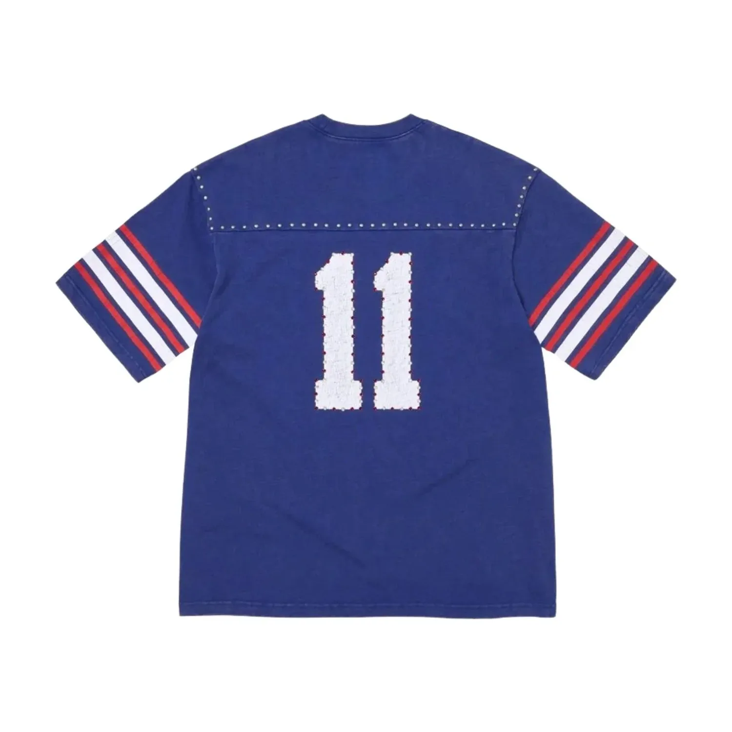 Футболка Supreme SS26 Studded S/S Football T-Shirt 'Blue' — фото 2