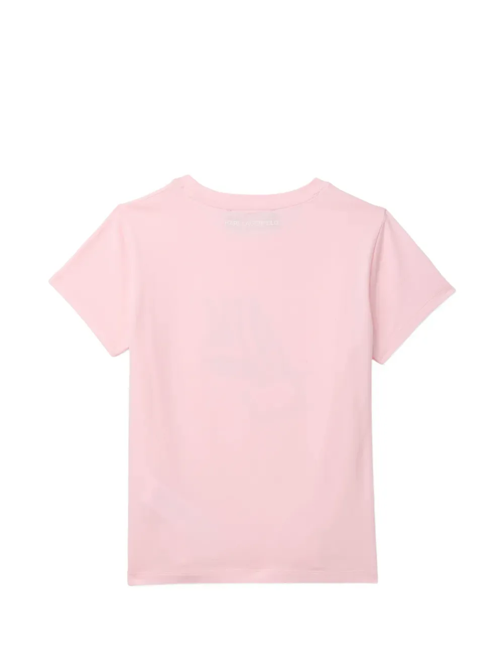 Футболка с графичным принтом Karl Lagerfeld Kids, розовый — фото 2