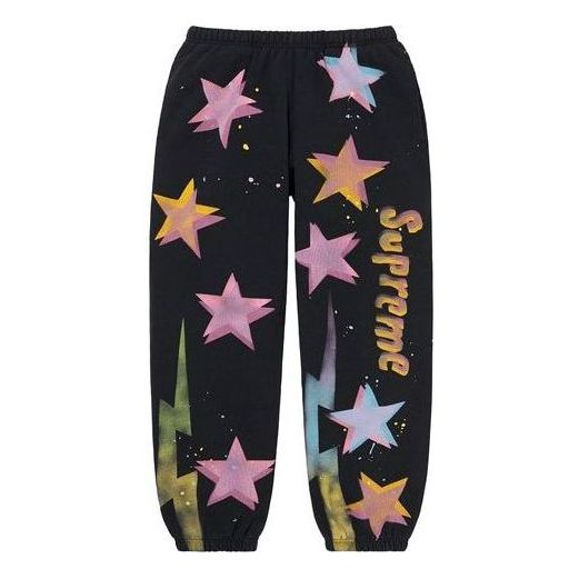 

Брюки gonz stars sweatpants 'black yellow pink' Supreme, черный