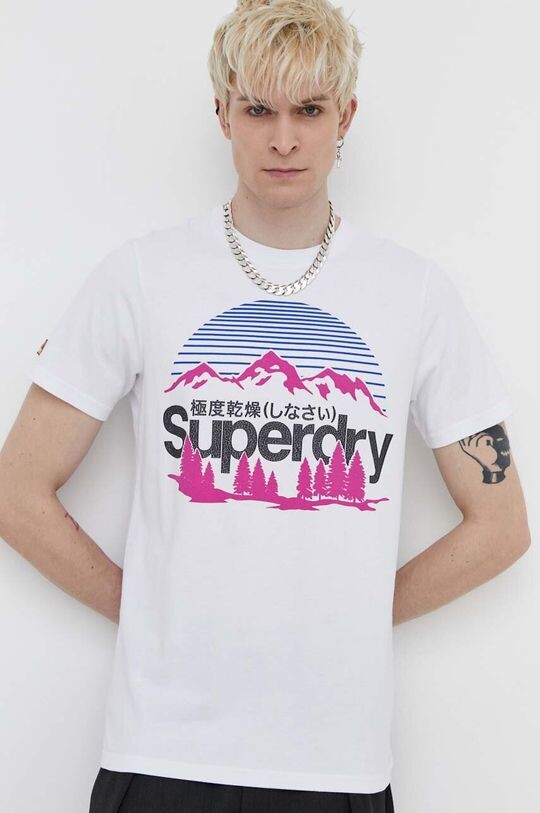 

Хлопковая футболка Superdry, белый