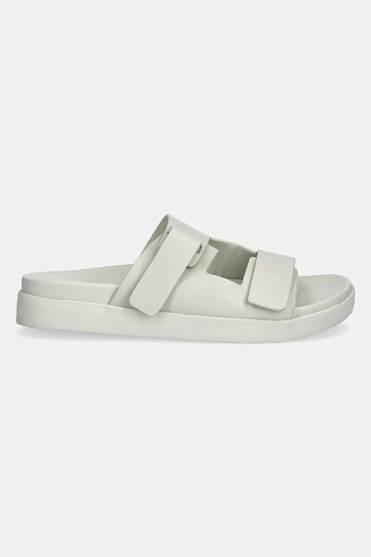 Кожаные шлепанцы FLAT ADJ SLIDE EYELET Calvin Klein, бежевый — фото 3