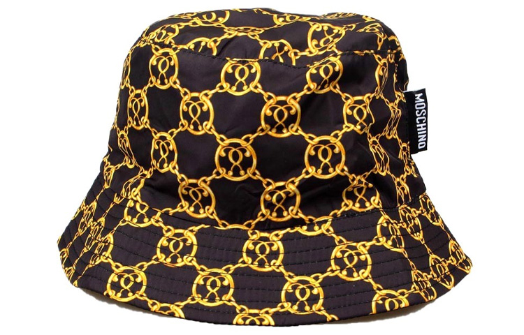 

MOSCHINO Ковбойская шляпа унисекс черная с золотом, Black Gold