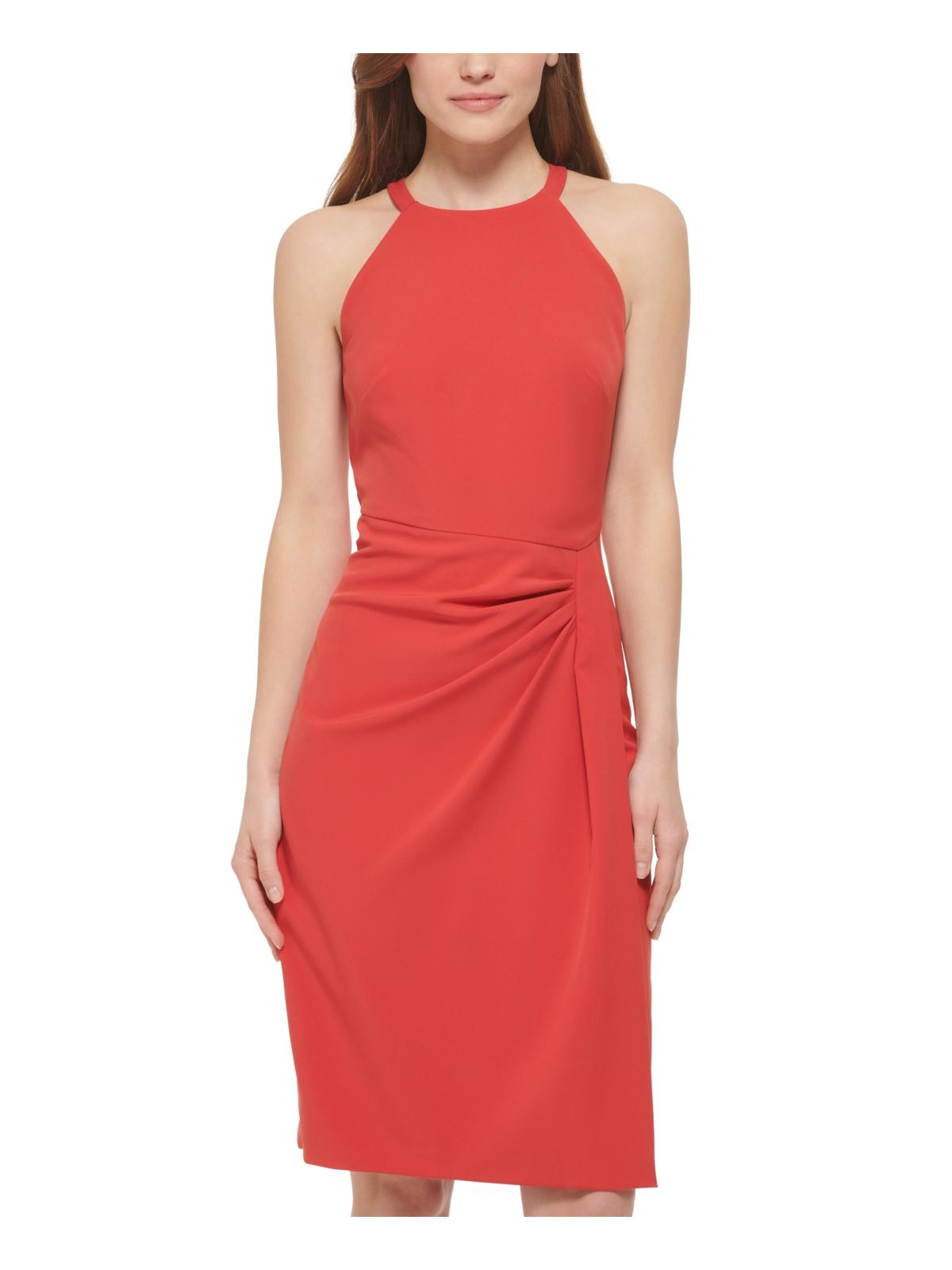 

Женское облегающее платье со сборками до колена Vince Camuto, цвет cinnamon