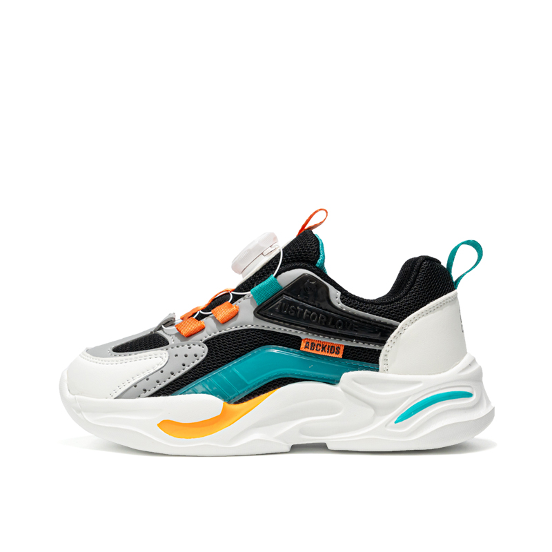 

Скользостойкие износостойкие легкие амортизирующие низкие детские беговые кроссовки Kids' ABC KIDS, черный