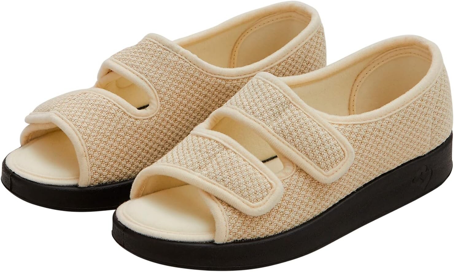 

Туфли Silverts Easy Closure Open Toed Sandals - Indoor & Outdoor, цвет Natural/Black