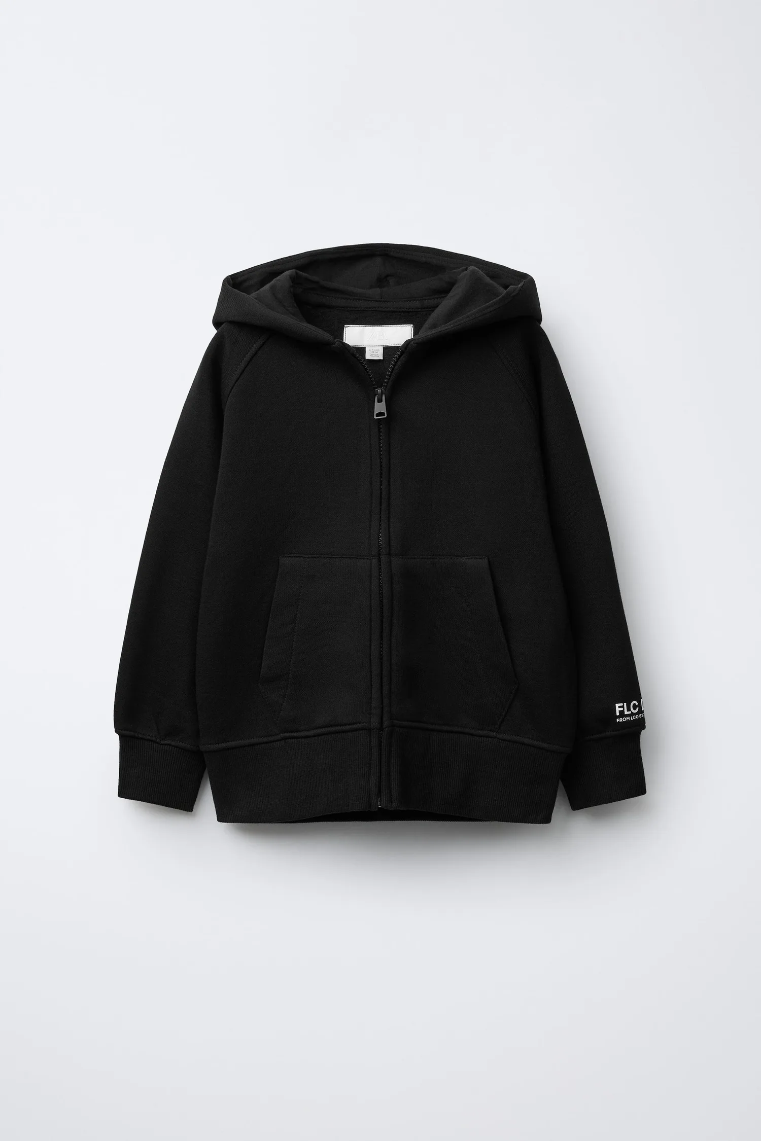 Плюшевая толстовка на молнии Zara, черный