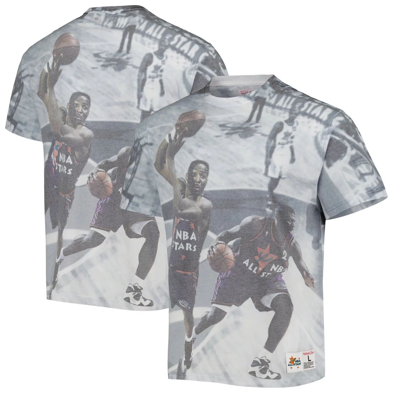 

Мужская футболка с рисунком Mitchell & Ness Charlotte Hornets выше обода