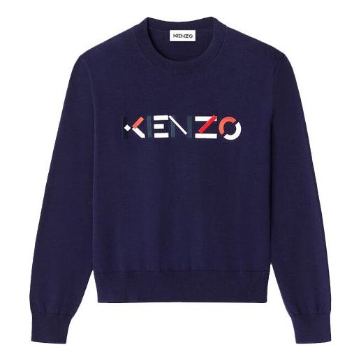 

Свитер ss21 embroidery logo swea blue Kenzo, синий