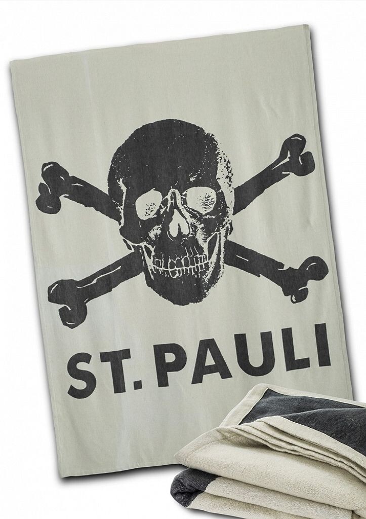 

Санкт-Паули - череп, флисовое одеяло 200х150см St. Pauli, серый