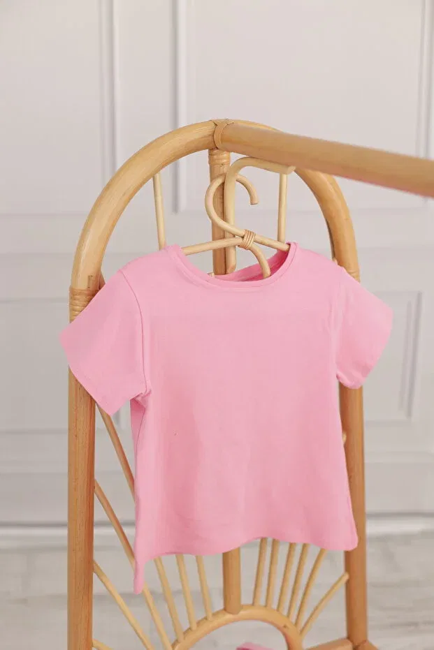 Детская футболка для девочек хлопковая Eandcoatelier, Pink