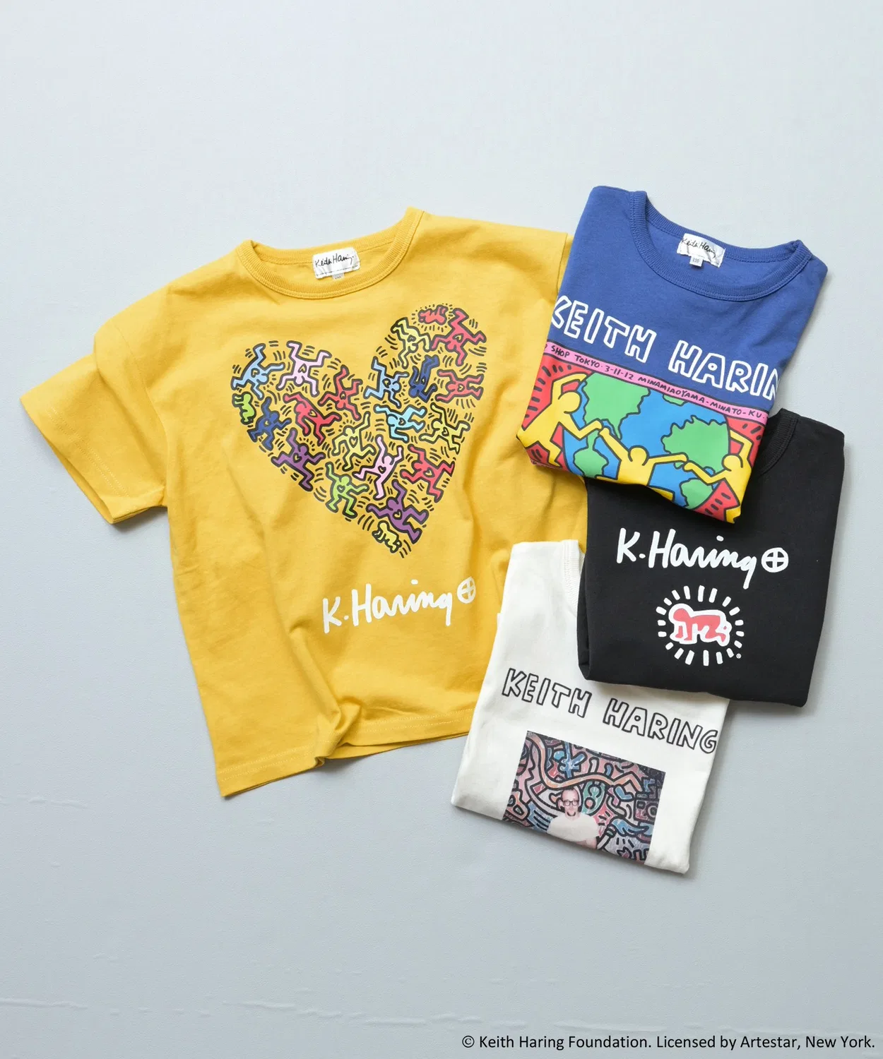 Детская футболка с принтом Keith Haring MARKEY'S, Off White — фото 2