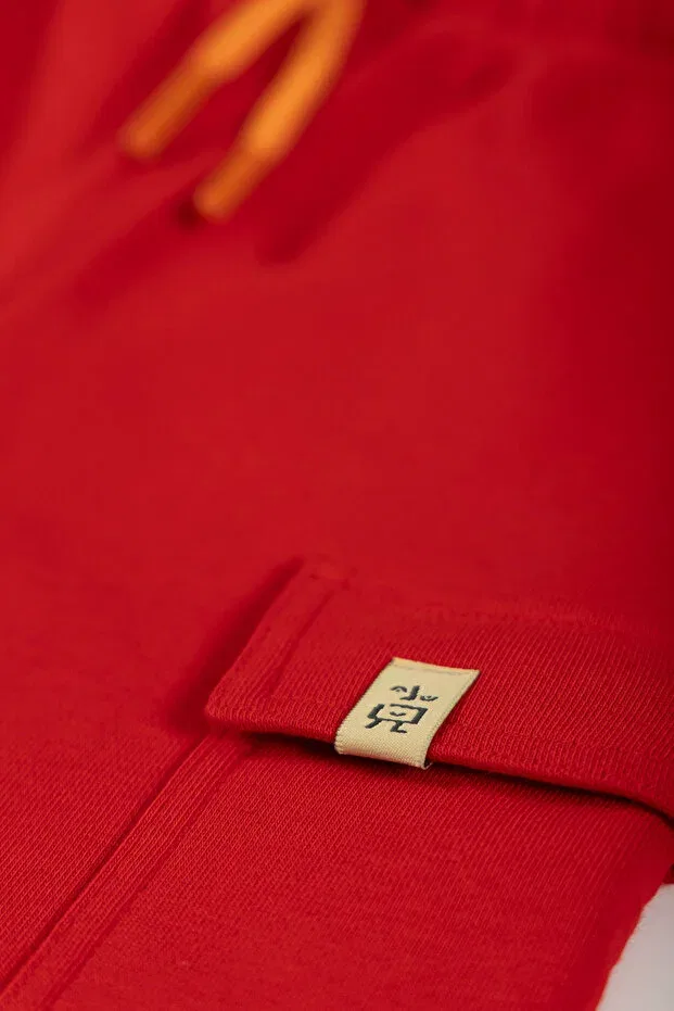 Детские спортивные штаны для девочек с карго-карманами Basics Beetlebeez, Red — фото 3