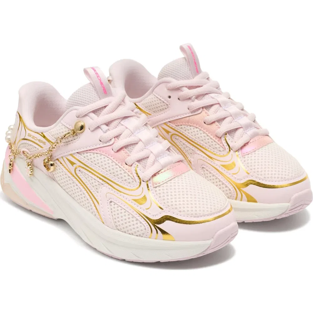 Детские уличные кроссовки S2K Skechers, Pink Metallic Multi