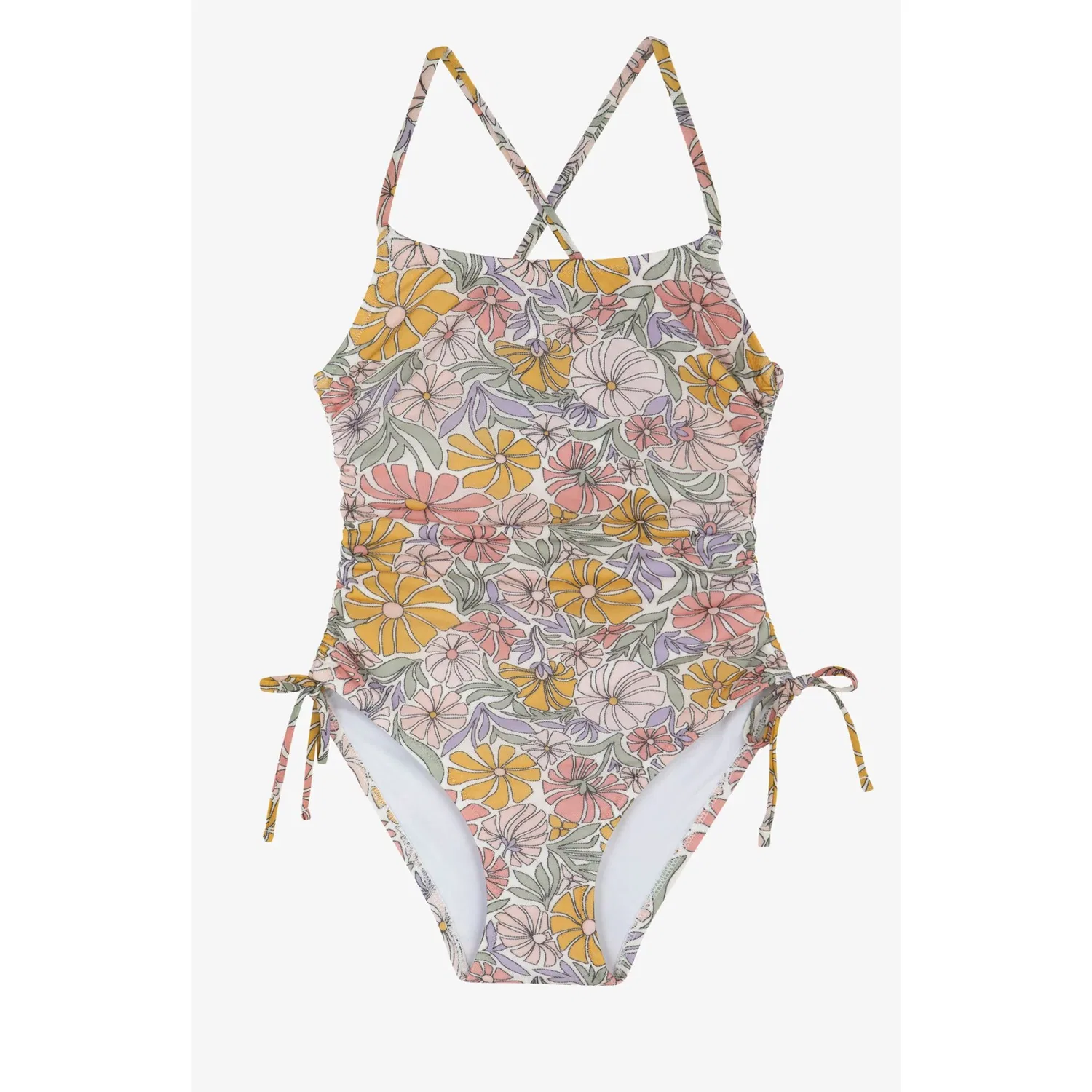 Детский купальник слитный с цветочным принтом Soft Bloom Criss Cross Back Gottex Kids, мультиколор