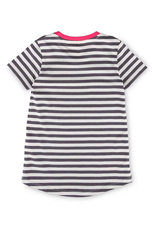 Пижама хлопковая Pyjama set Sigikid Pink, Schwarz-weiß Gestreift, розовый — фото 3