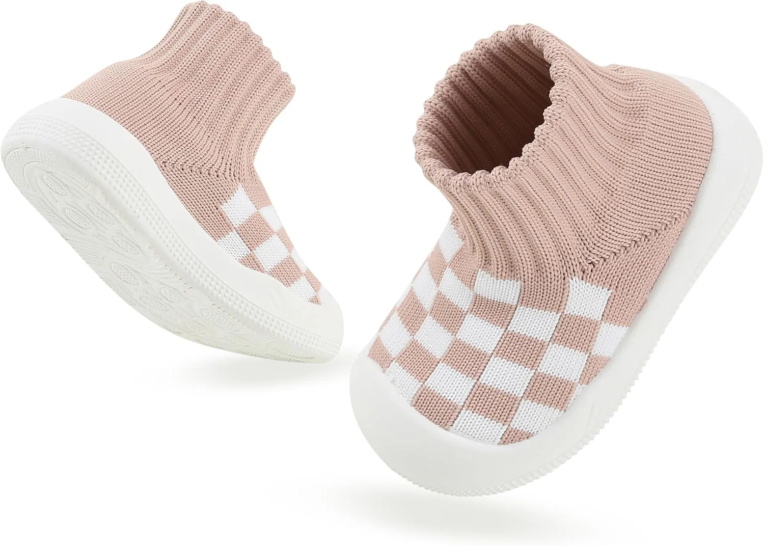Детские дышащие нескользящие кроссовки для первых шагов Rayayot, Plaid Pink