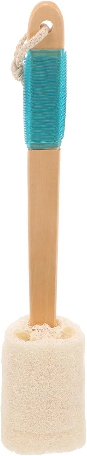 Боди-браш с люфой и длинной ручкой, HOOWIFFY, 38.5x7.5x7 см