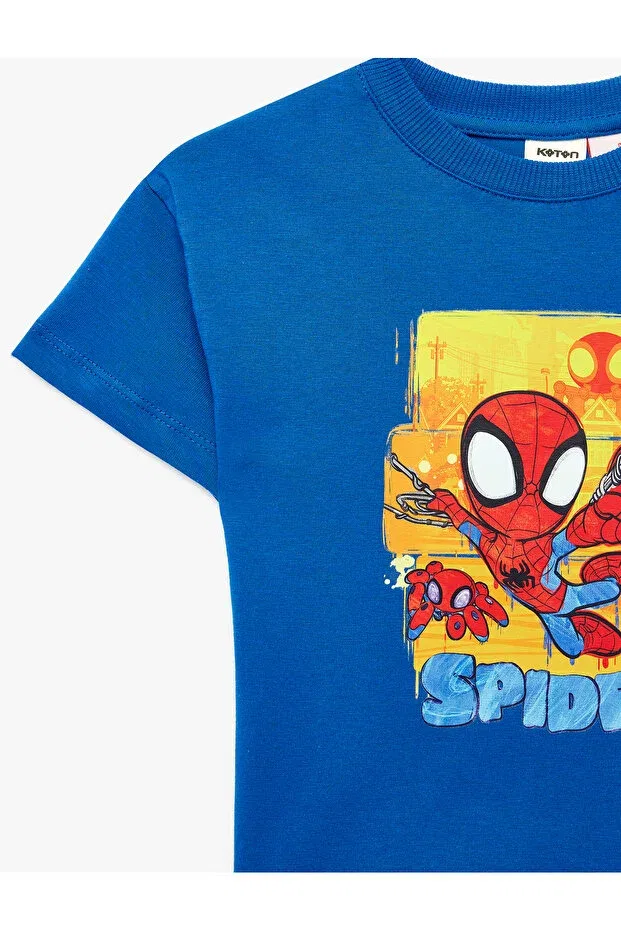 Детская футболка с принтом Spider-Man Koton, Blue — фото 3