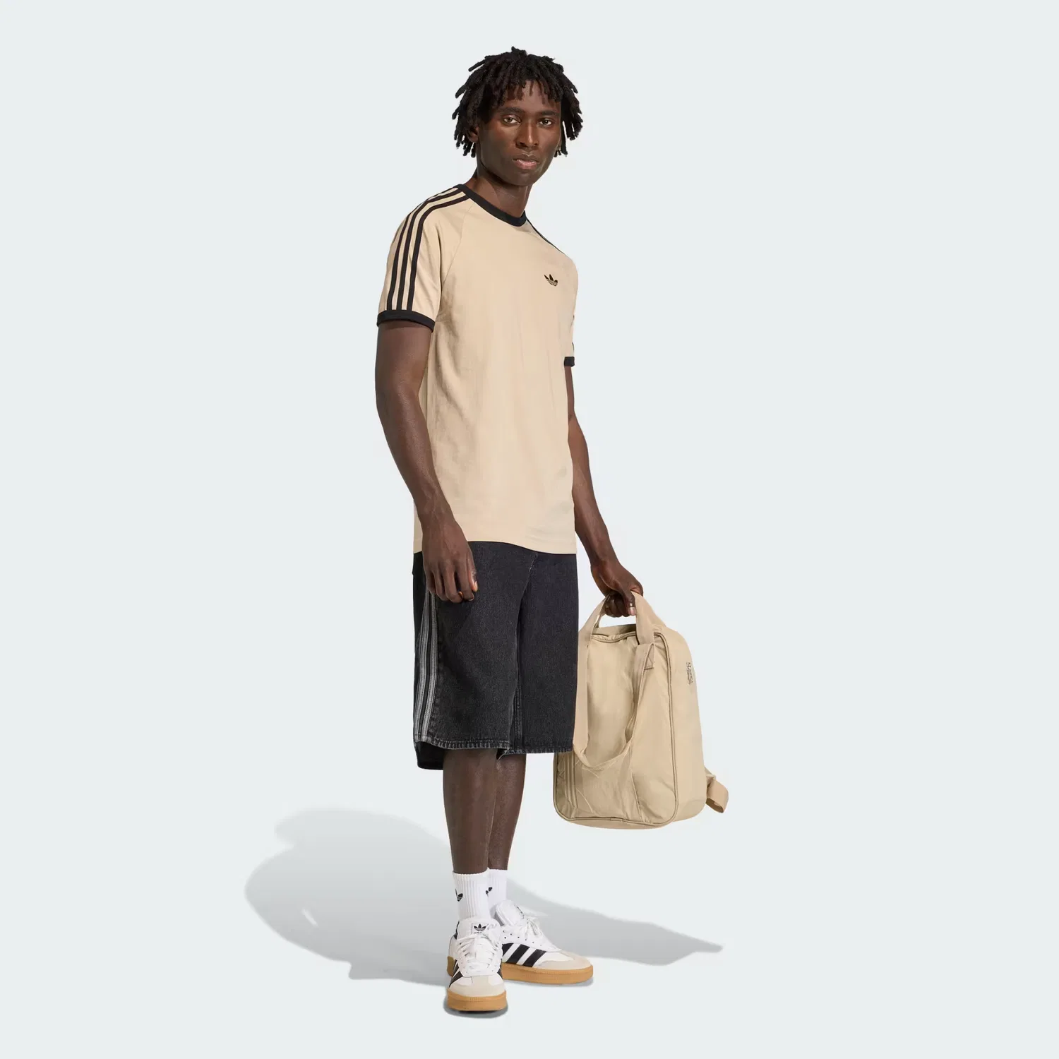 Мужские джинсовые шорты свободного кроя Firebird Adicolor Adidas Originals, черный деним — фото 4