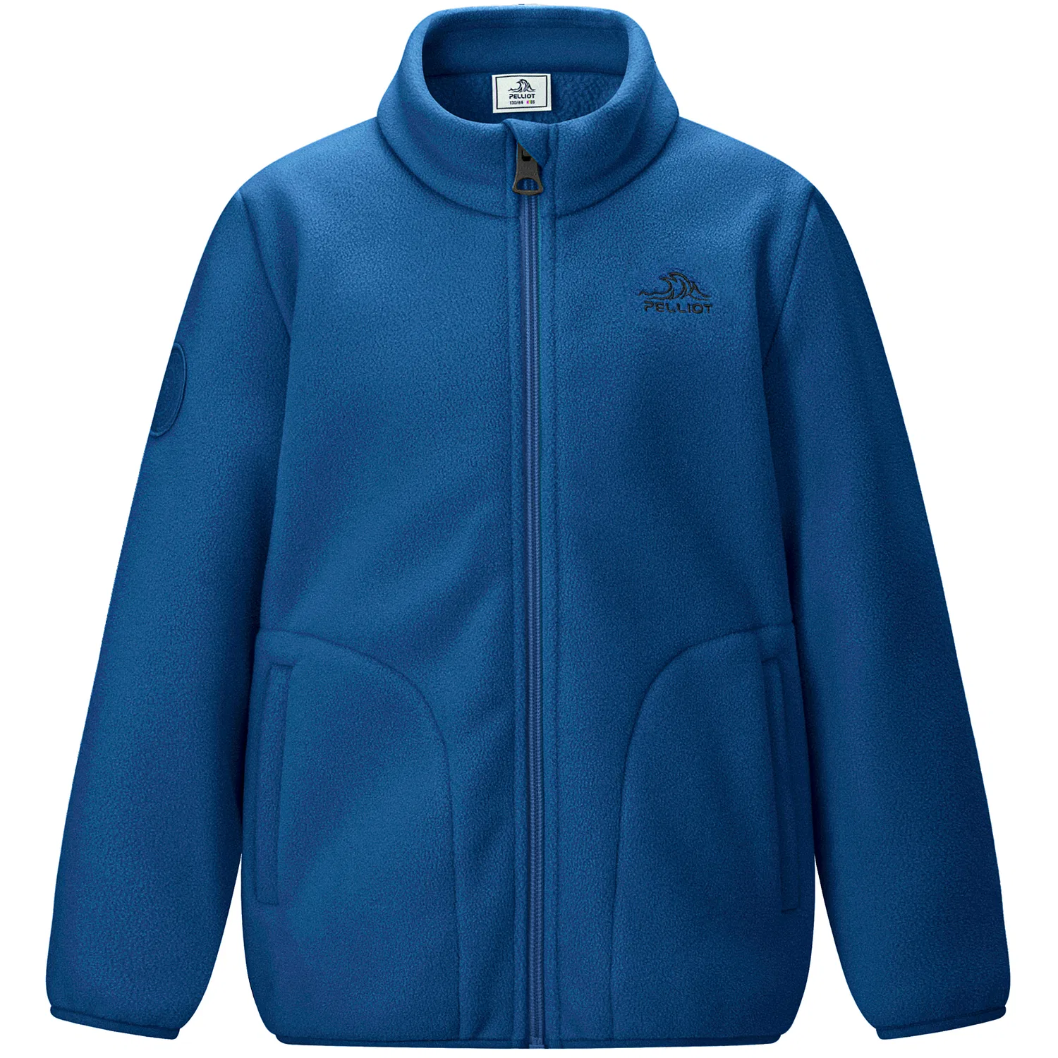 Детская флисовая куртка с воротником-стойкой, утепленная, [Unisex] Glaze Blue, PELLIOT