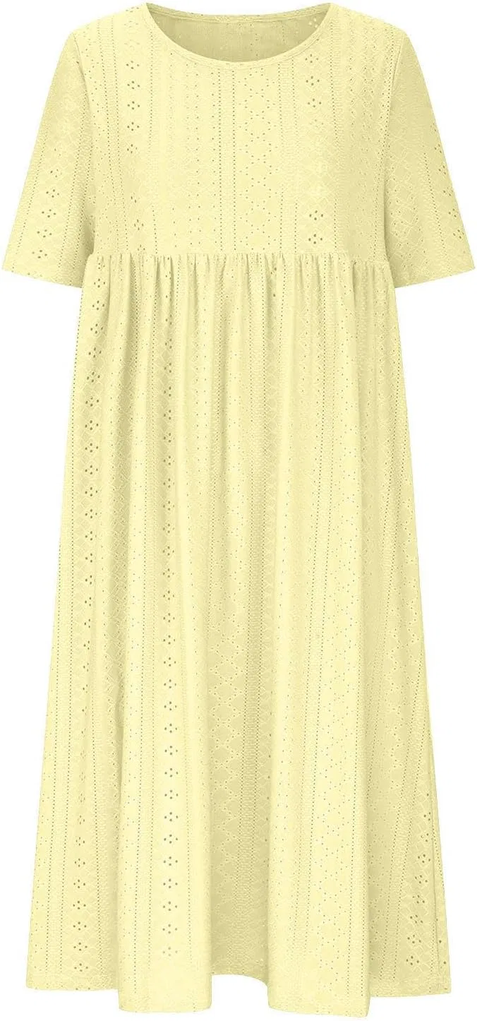 Женское летнее платье макси с вырезами богемное, Yellow — фото 3