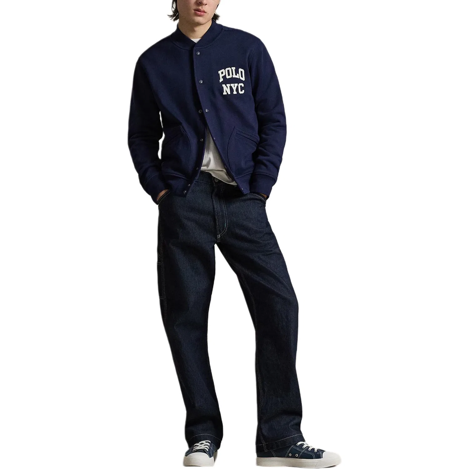 Бейсбольная куртка мужская Polo Ralph Lauren, Marine Blue — фото 4