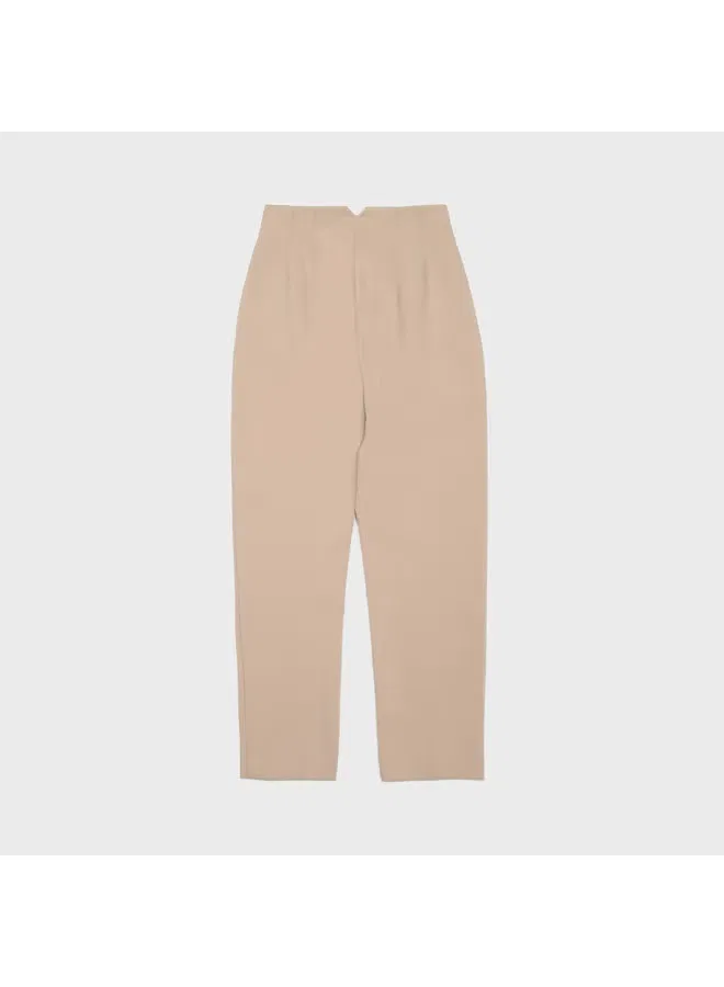 Брюки деловые повседневные со строчкой Zara, хаки — фото 3