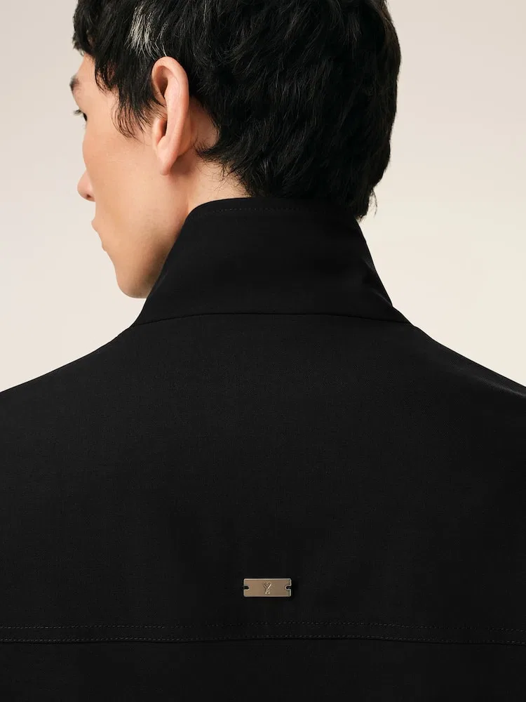 Куртка Harrington из шерсти AMI PARIS, Black — фото 3
