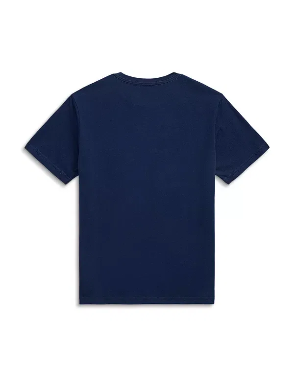 Детская футболка с принтом Polo Bear Cotton Jersey Tee Ralph Lauren, темно-синий — фото 2