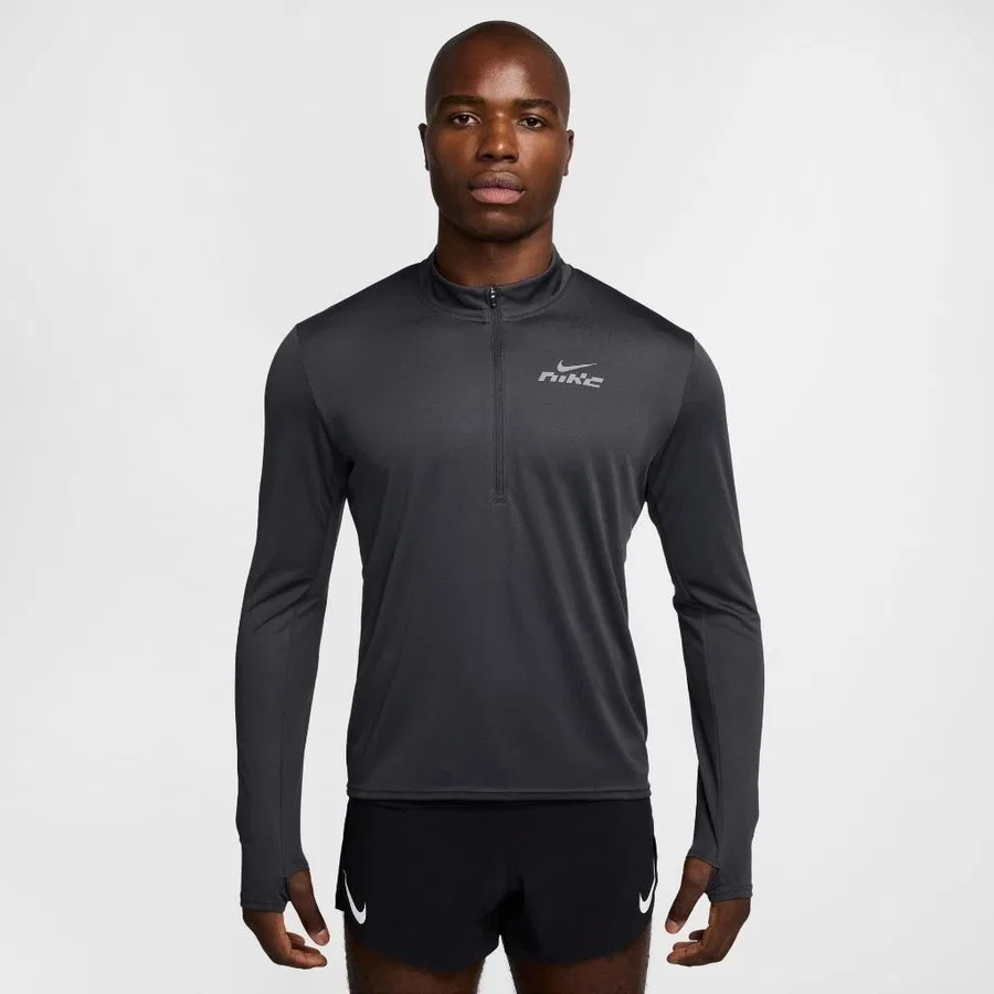 Мужская беговая куртка с полузамком Dri-FIT Pacer Flash, Nike, Дымчатый