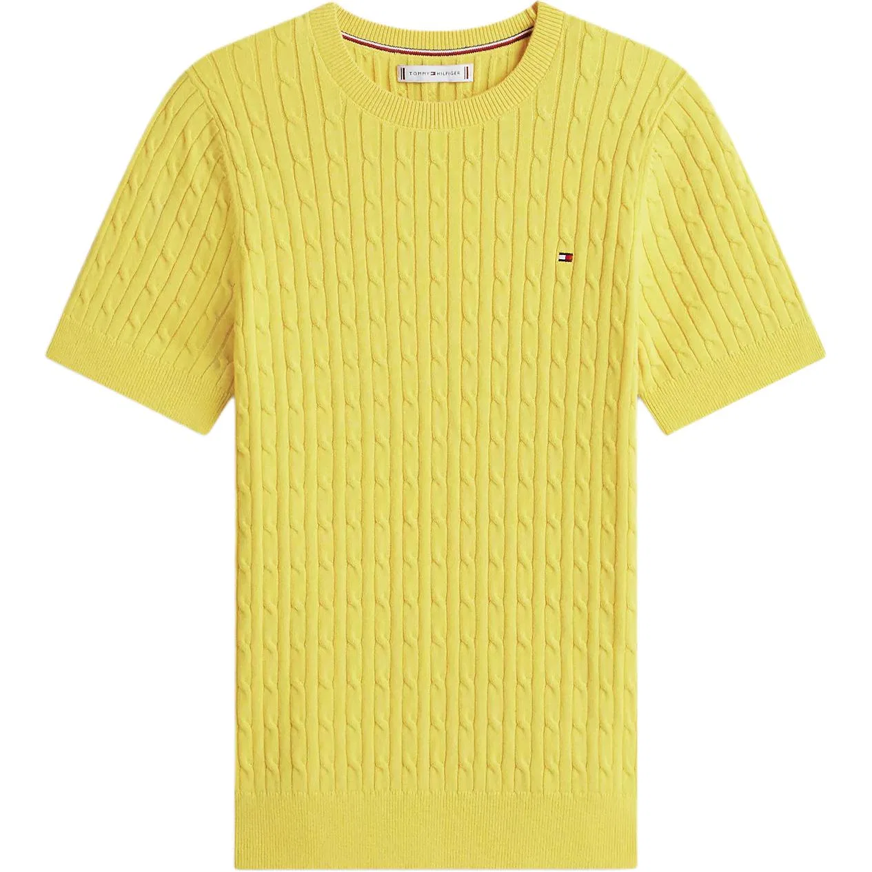 Свитер с круглым вырезом, Yellow, Tommy Hilfiger