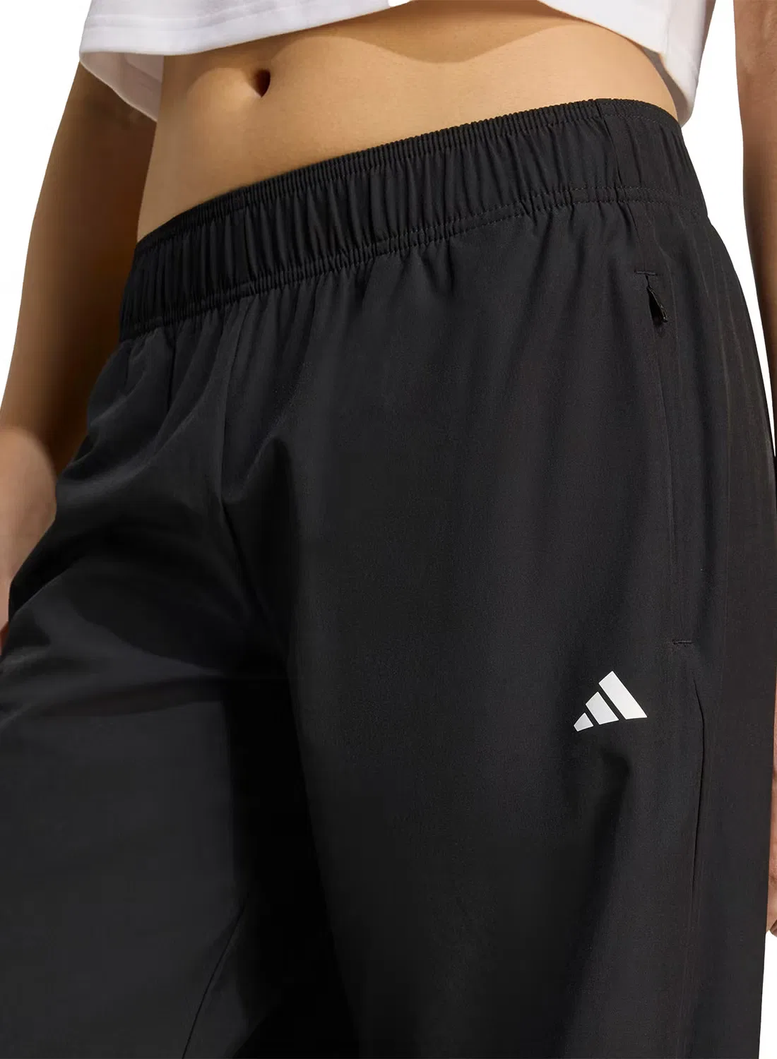 Брюки тренировочные с широкими штанинами We woven pan Adidas, черный — фото 3