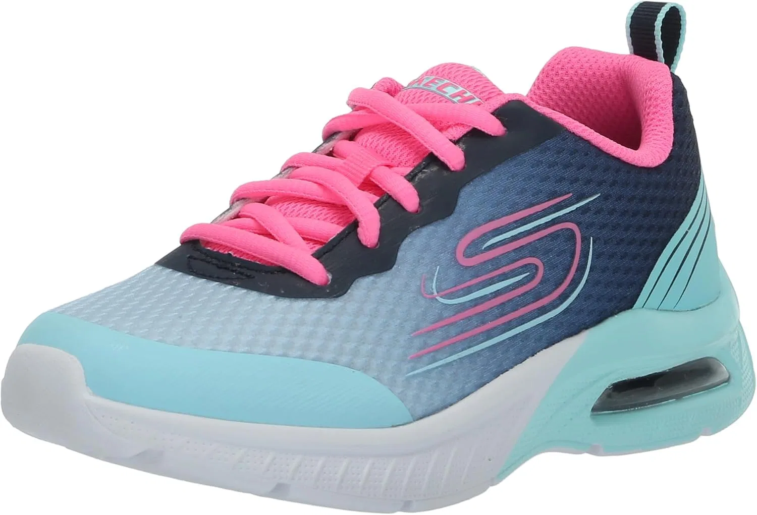 Детские кроссовки для девочек Microspec Max Plus Echo Speed Skechers, Navy/Aqua