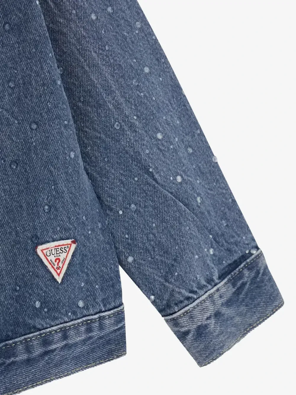 Джинсовая куртка с кристаллами Guess Kids, синий — фото 3