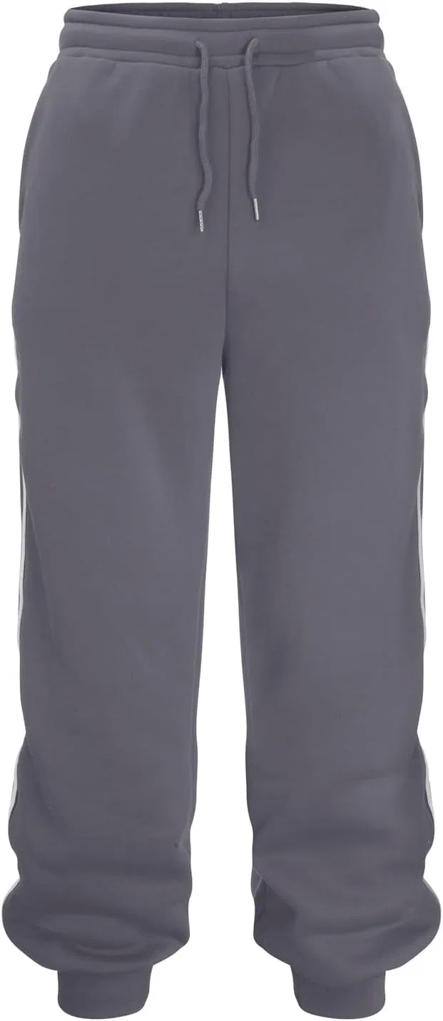 Мужские спортивные штаны с флисовыми вставками, Athletic Tapered Fit, тёмно-серый — фото 4