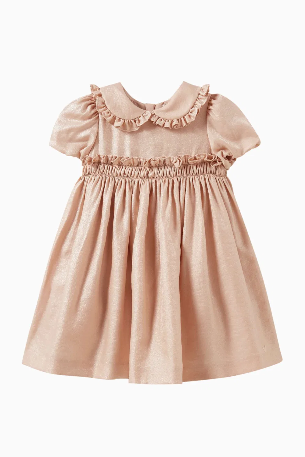 Платье с рюшами Shimmering Ruffle Emporio Armani, розовый