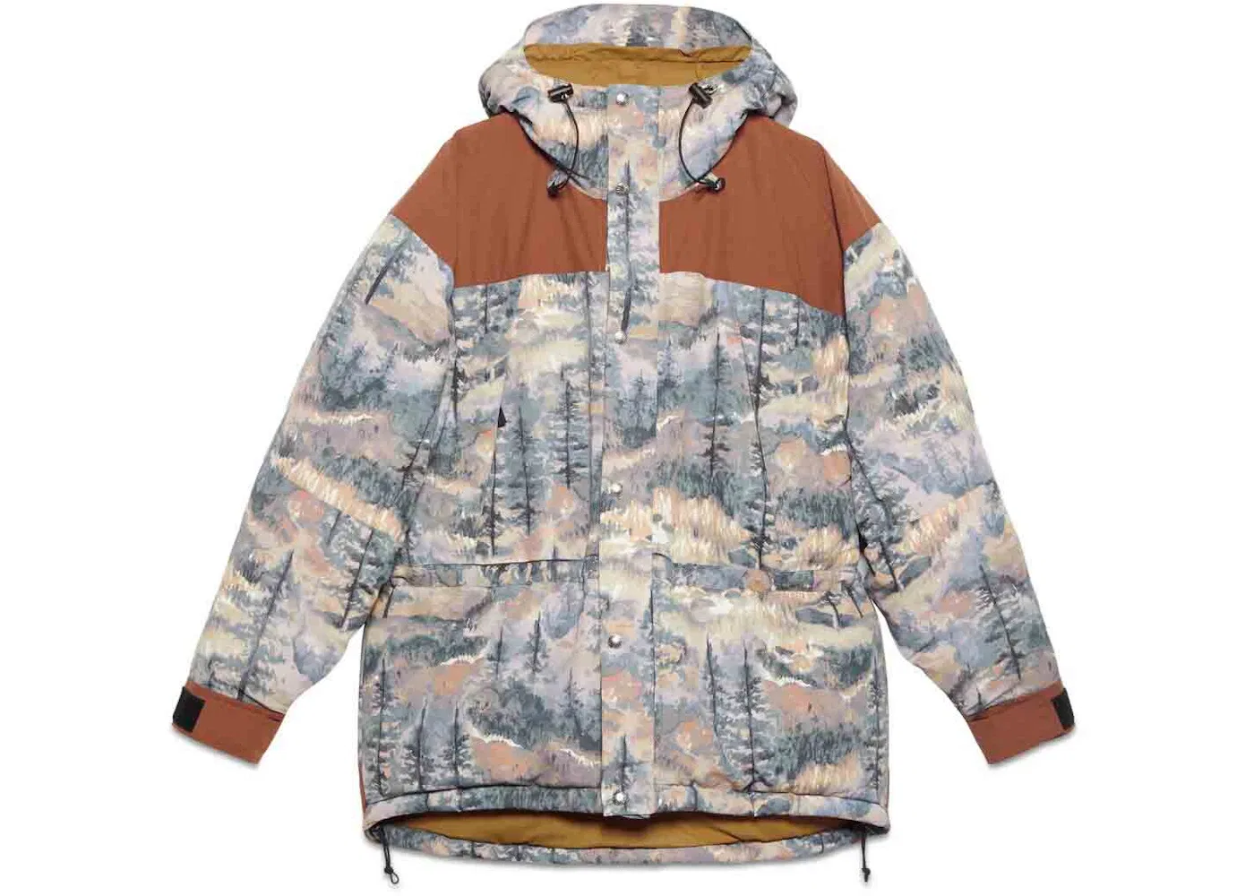 Мужская куртка с принтом Gucci x The North Face Padded Jacket (FW21) Gucci, Forest Print
