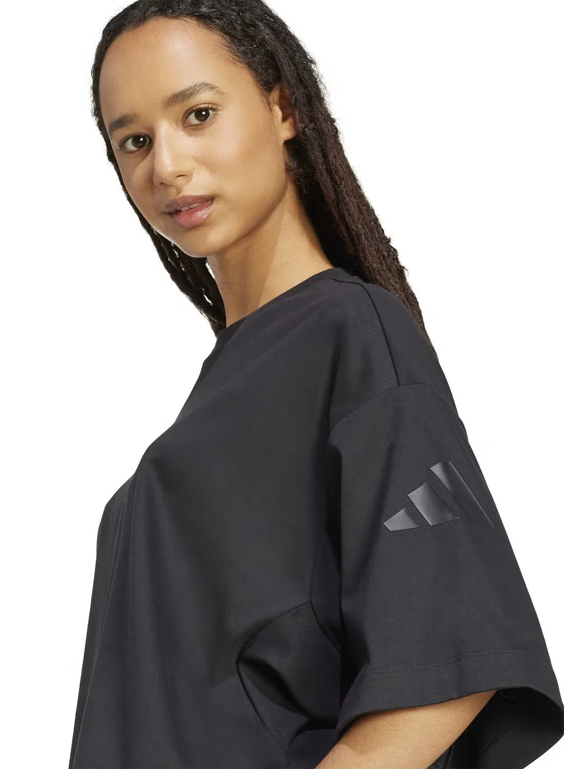 Футболка свободная All SZN Soft Lux Adidas, черный — фото 4