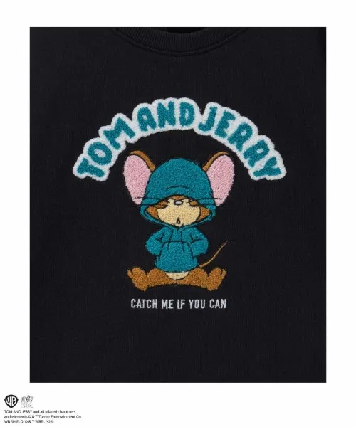 Детский свитшот с принтом TOM&JERRY, Black — фото 3