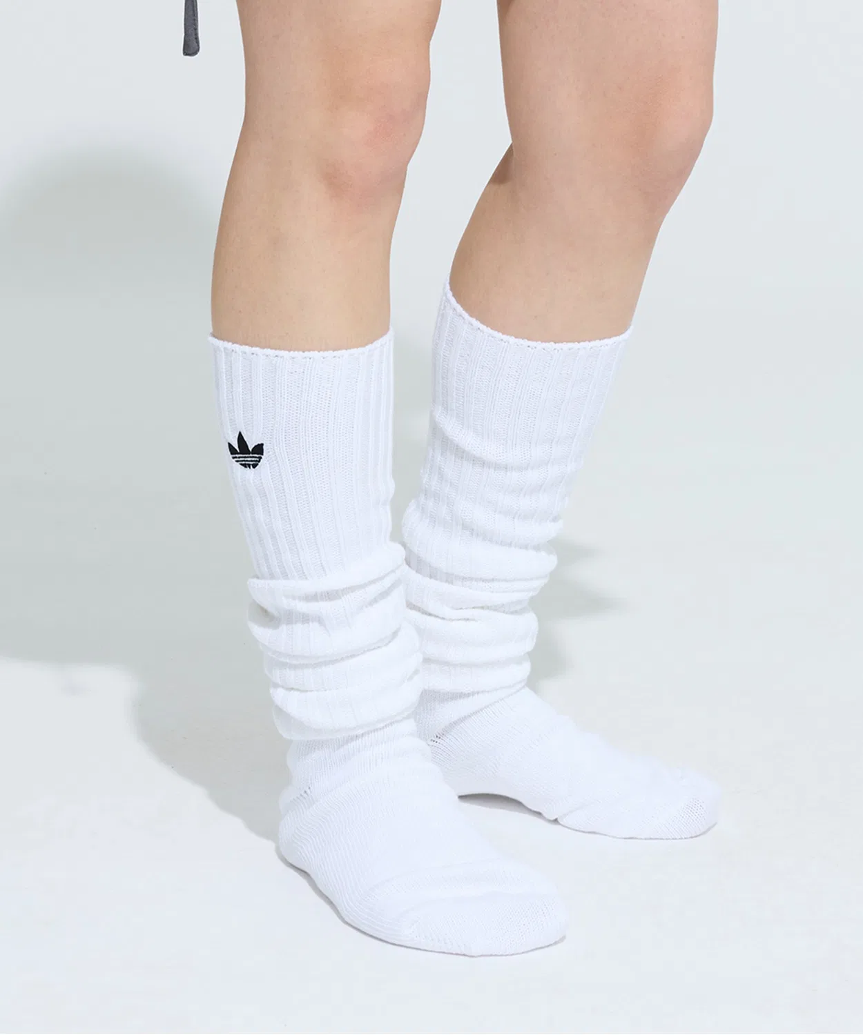 Носки с принтом Slouchy Crew Socks Adidas, Белый — фото 3