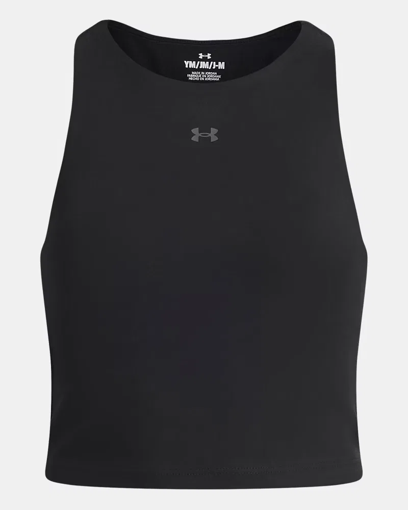 Майка для девочек со встроенным бра-топом UA Motion UnderArmour, Black/Castlerock