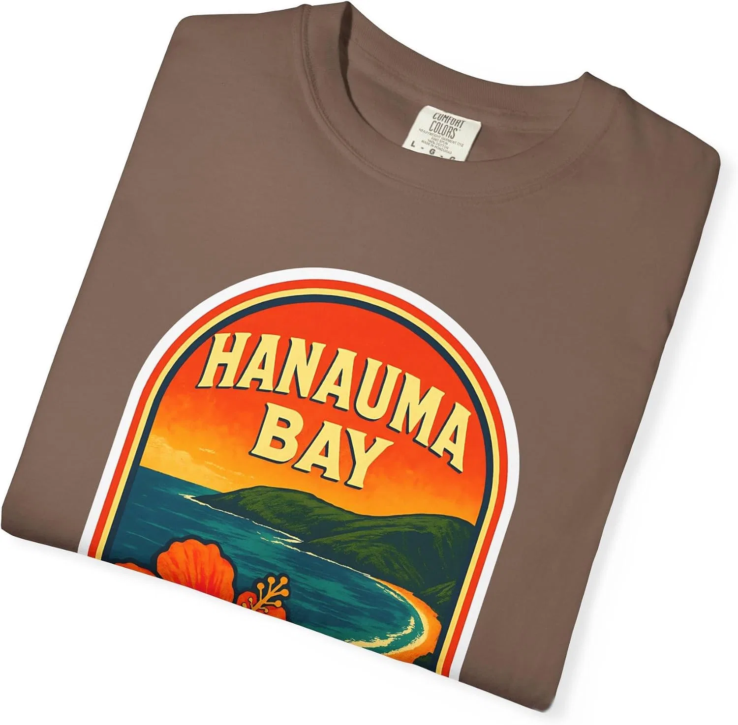 Футболка с принтом Hanauma Bay Comfort Colors, Espresso — фото 3
