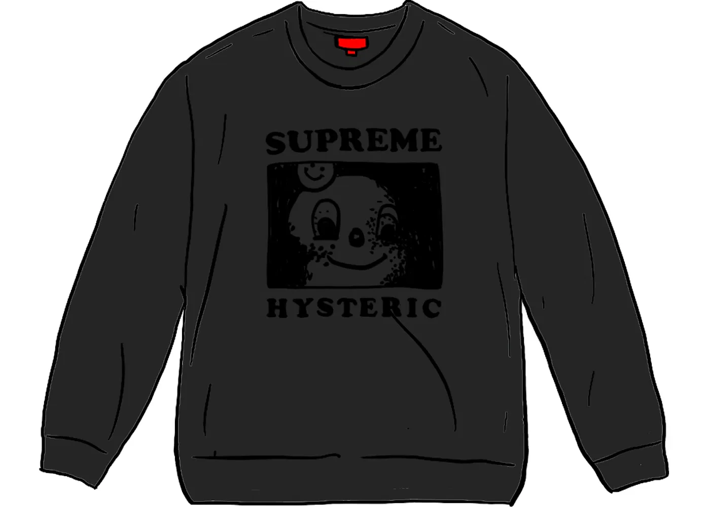 Мужской свитшот с принтом Hysteric Glamour Supreme, Black