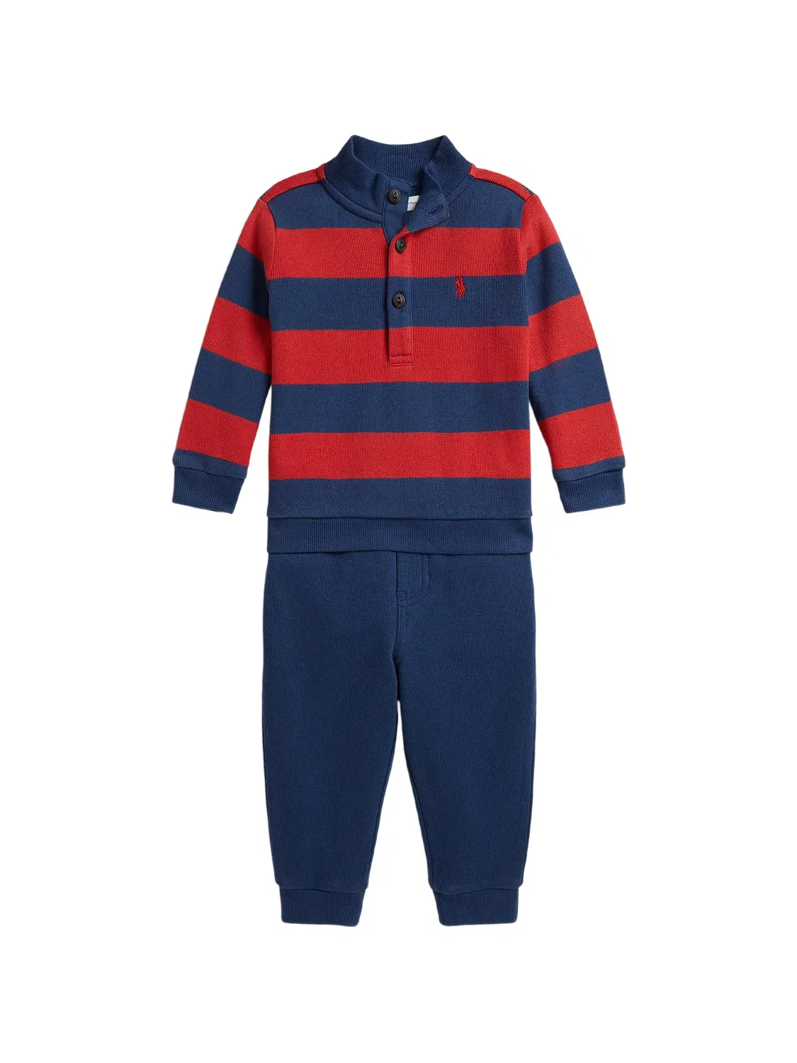 Комплект одежды из хлопка в полоску Polo Ralph Lauren, синий