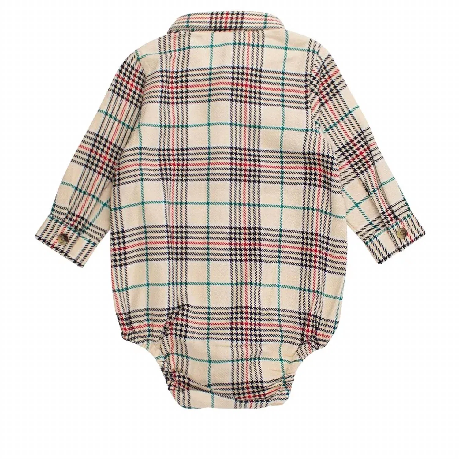 Детский боди-комбинезон с длинным рукавом на пуговицах Tannen Plaid RuffleButts, Tannen Plaid — фото 2