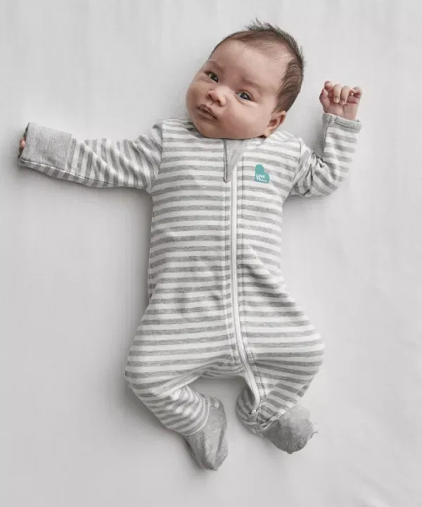 Комбинезон-кокон оригинальный полосатый, SwaddleUp, серый — фото 3