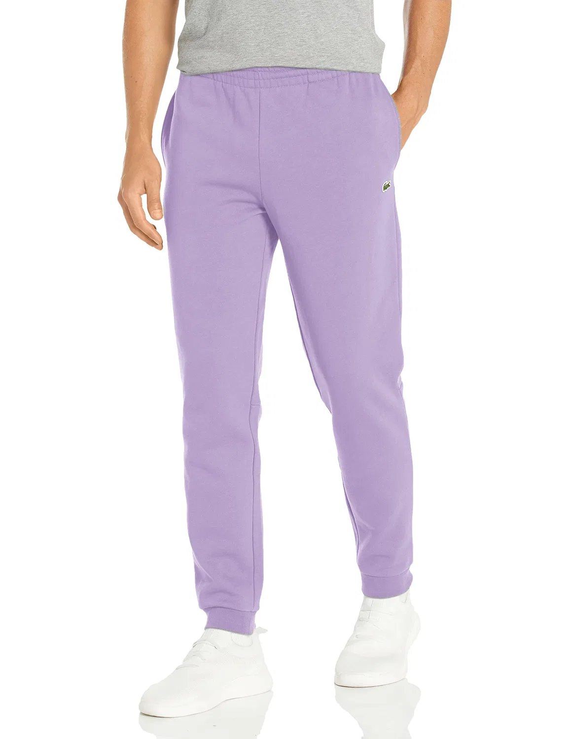 Спортивные штаны Lacoste Solid Fleece Jogger, мужские, на завязке, цвет Нева