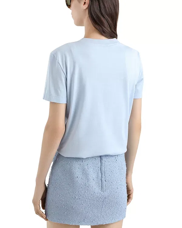 Женская футболка с вышивкой Dolce & Gabbana, Light Blue — фото 3