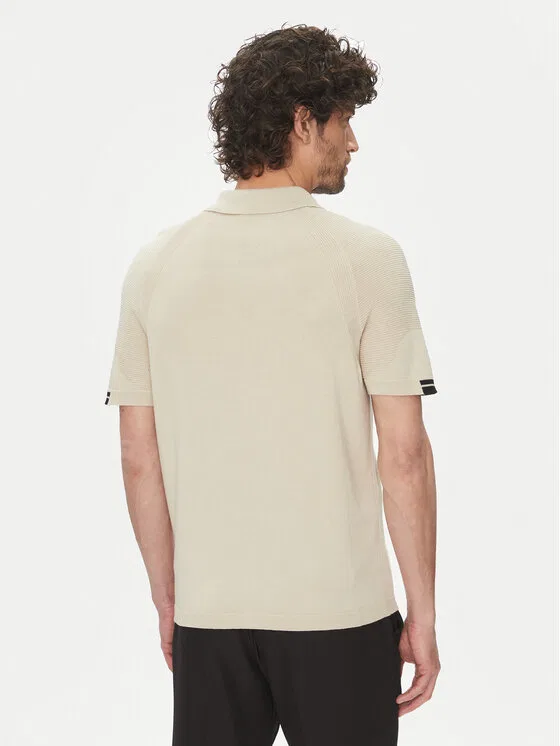 Поло slim fit K_Perform-Max_Pl Boss, бежевый — фото 3
