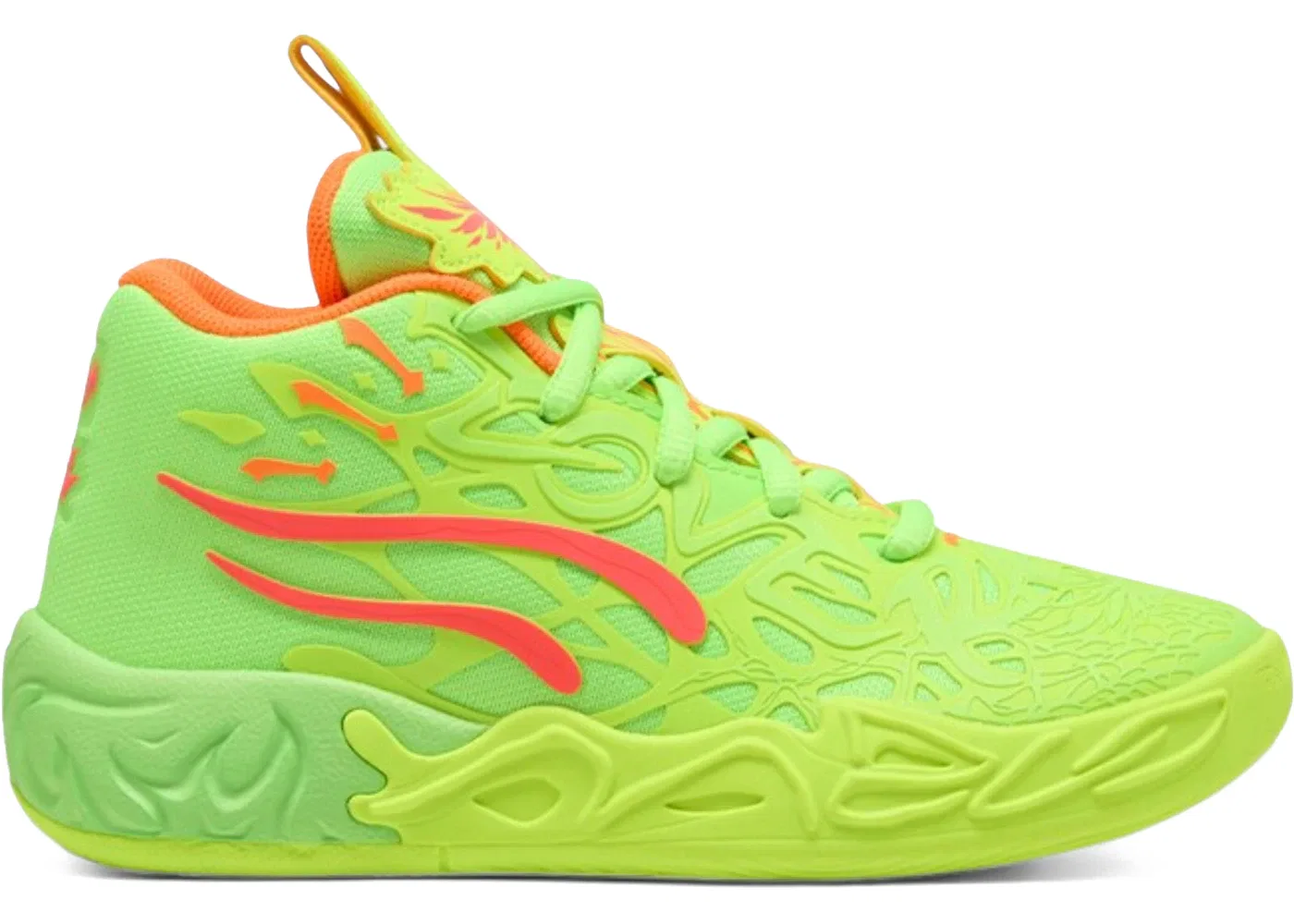 Детские кроссовки для мальчиков баскетбольные Puma LaMelo Ball MB.04 Puma, Yellow Alert/Green Glare/Pink Alert